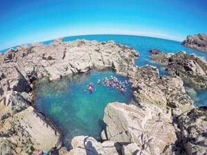 rock jumping